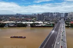 Cầu Vĩnh Tuy giai đoạn 2. (Ảnh: Tuấn Anh/TTXVN)