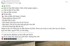 Dễ dàng tìm thấy những bài quảng cáo dịch vụ độ, chế pin trên mạng xã hội.
