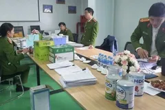 Cơ quan cảnh sát điều tra Bộ Công an triệt phá đường dây sữa bột giả quy mô lớn (Ảnh Bộ Công an)