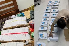 Phòng Cảnh sát ma túy Công an TP Đà Nẵng thu giữ hơn 100 kg ma túy cỏ Mỹ đã được phun tẩm