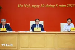 Thủ tướng Phạm Minh Chính chủ trì cuộc họp. (Ảnh: Dương Giang/TTXVN)