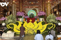 Chùa Vĩnh Nghiêm thực hiện nghi thức tụng kinh sáng 15/7 âm lịch