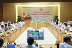 Thủ tướng Phạm Minh Chính chủ trì Hội nghị toàn quốc lần thứ 4 về thúc đẩy đầu tư công năm 2025. (Ảnh TTXVN)