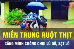 18 GIỜ NGÀY 28-10: Miền Trung căng mình chống chọi lũ dữ, sạt lở