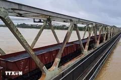 Dùng 2 đoàn tàu 1.600 tấn để gia tải chống trôi cầu đường sắt Bạch Hổ ở Huế