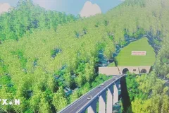 Phối cảnh 3D hầm đường bộ Hoàng Liên. (Ảnh: TTXVN phát)