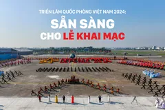 Sẵn sàng cho lễ khai mạc Triển lãm Quốc phòng Việt Nam 2024
