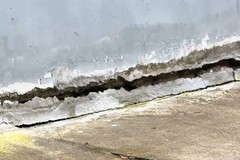 A subsidence site at the An Lac Ward Cultural and Sports Center