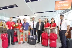 Vietjet chào mừng chuyến bay đầu tiên Hà Nội-Siem Reap