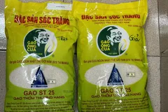 Nhiều cơ sở kinh doanh có dấu hiệu giả mạo gạo Ông Cua 