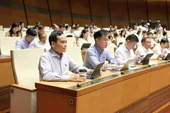 Các đại biểu Quốc hội dự phiên họp sáng 6-8. Ảnh: QUANG PHÚC