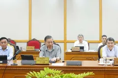 Tổng Bí thư, Chủ tịch nước Tô Lâm, Thủ tướng Lê Minh Hưng, Thường trực Ban Bí thư Trần Cẩm Tú tại cuộc họp