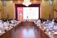 Quang cảnh buổi làm việc của Ban Tuyên giáo và Dân vận Trung ương với các cơ quan báo chí, chiều 30-7. Ảnh: QUANG PHÚC