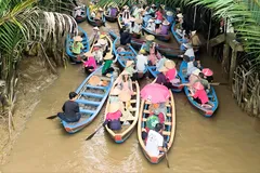 Trải nghiệm xuồng ba lá, xe ngựa trên cồn Thới Sơn