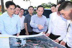 Bí thư Trần Lưu Quang kiểm tra tiến độ xây dựng hạ tầng Khu đô thị mới Thủ Thiêm