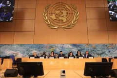 Cuộc thảo luận ngày 25/3/2026 tập trung vào tình hình chiến sự ở khu vực Trung Đông. Ảnh: TTXVN