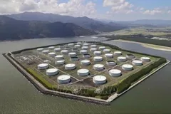 Cơ sở dự trữ dầu quốc gia ở Kagoshima, Nhật Bản. Ảnh: Kyodo/TTXVN