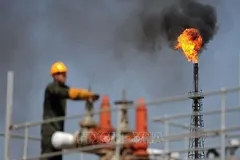 Cơ sở khai thác dầu của Iran trên đảo Khark. Ảnh: IRNA/TTXVN