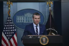 Bộ trưởng Chiến tranh Mỹ Pete Hegseth. Ảnh: AA/TTXVN