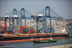 Cảng Busan, Hàn Quốc. Ảnh: THX/TTXVN