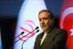 Ngoại trưởng Seyed Abbas Araghchi phát biểu tại một hội nghị ở thành phố Rasht, miền Bắc Iran. Ảnh tư liệu: THX/TTXVN