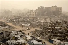 Quang cảnh tại thành phố Gaza. Ảnh: THX/TTXVN