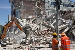 Thiệt hại sau động đất tại Cali, Colombia, ngày 11-8-2026. Ảnh: THX/TTXVN