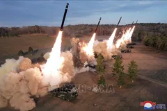 Hình minh hoạ Triều Tiên phóng tên lửa. Ảnh: KCNA/TTXVN