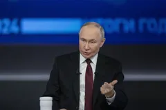 Tổng thống Nga Vladimir Putin phát biểu tại thủ đô Moskva. Ảnh: THX/TTXVN