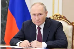 Tổng thống Nga Vladimir Putin kêu gọi cử tri tham gia bầu cử. Ảnh minh họa: AI
