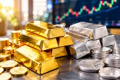 Vàng thế giới lùi sâu sau quyết định của FED. Ảnh minh họa: AI