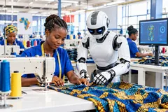 AI và robot định giúp 'nâng cấp' ngành dệt may châu Phi. Ảnh minh họa: AI