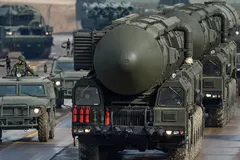 Tổ hợp tên lửa hạt trên mặt đất Topol-M. Ảnh: Sputnik
