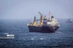 Tàu thuyền di chuyển trên Biển Đỏ. Ảnh: IRNA/TTXVN