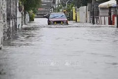 Ngập sâu tại thủ đô Bangkok, Thái Lan do mưa lớn ngày 26-9-2026. Ảnh: THX/TTXVN phát