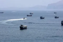 Eo biển Hormuz, gần thị trấn Khasab, miền Bắc Oman. (Ảnh: THX/TTXVN)