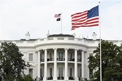 Quang cảnh bên ngoài Nhà Trắng ở thủ đô Washington DC., Mỹ. Ảnh: THX/TTXVN