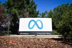 Biểu tượng Meta tại trụ sở của Tập đoàn ở Menlo Park, California, Mỹ. Ảnh: Anadolu Agency/TTXVN