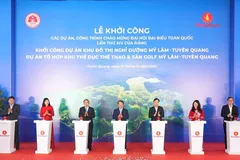 Khu đô thị nghỉ dưỡng và Tổ hợp Khu Thể dục Thể thao - Sân golf tại phường Mỹ Lâm, tỉnh Tuyên Quang chính thức được khởi công