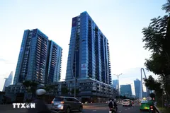 Khu vực lõi Trung tâm tài chính quốc tế ở bán đảo Thủ Thiêm, phường An Khánh, TPHCM. (Ảnh: Hồng Đạt/TTXVN)