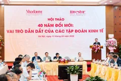 Hội thảo “40 năm Đổi mới: Vai trò dẫn dắt của các tập đoàn kinh tế”. Ảnh: A Huy.