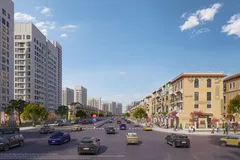 Boulevard Prime đối diện hàng chục tòa chung cư với quy mô dân số và mật độ cư trú cao nhất siêu đô thị
