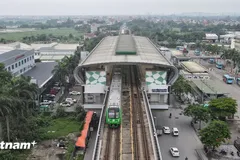 Tuyến đường sắt đô thị Cát Linh-Hà Đông đã được đưa vào vận hành, khai thác. (Ảnh: Việt Hùng/Vietnam+) 