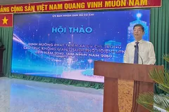 Chủ tịch UBND xã Củ Chi Phạm Kiều Hưng phát biểu khai mạc hội thảo