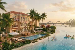 Ngôi nhà trong siêu đô thị biển Cần Giờ mở ra khả năng tổ chức không gian sinh hoạt chung và riêng cho gia đình nhiều thế hệ.