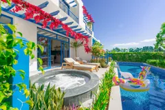 Mỗi căn nhà phố biển Sông Town đều có hồ bơi riêng, đáp ứng được nhu cầu nghỉ dưỡng lẫn khai thác kinh doanh cho khách hàng