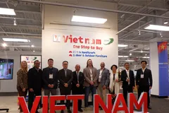 Khai mạc Khu gian hàng Quốc gia Việt Nam đã chính thức khai mạc tại Hội chợ High Point Market 2026. (Ảnh: BCT/Vietnam+) 