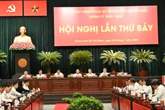 Ban Chấp hành Đảng bộ TPHCM khóa I, nhiệm kỳ 2025-2030 tổ chức hội nghị lần thứ 7 (mở rộng). Ảnh: VIỆT DŨNG