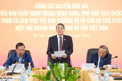 Phó Chủ tịch Quốc hội Nguyễn Đức Hải phát biểu tại buổi làm việc