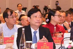 Ông Võ Văn Minh, Ủy viên Trung ương Đảng, Phó bí thư Thành ủy, Chủ tịch HĐND TPHCM dự hội nghị. Ảnh: QUANG PHÚC